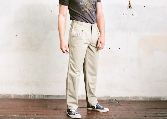 Pantalones Chinos Clásicos de los 90. Hombre 90s Pantalones | Etsy España