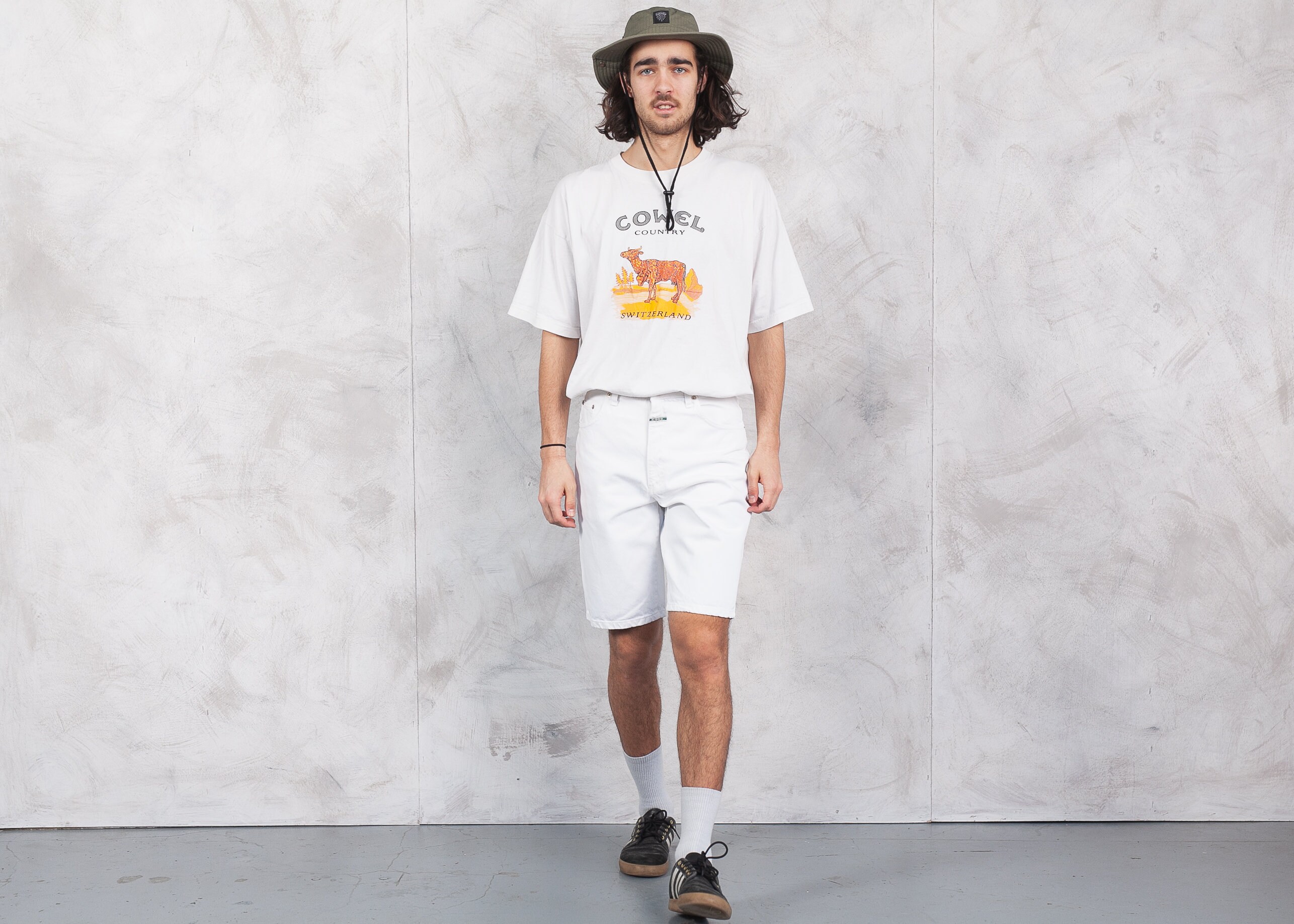 90s White Denim Shorts . Vintage 90s 