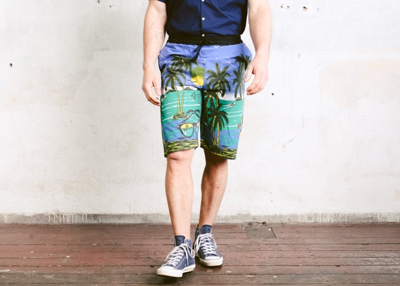 90s print shorts