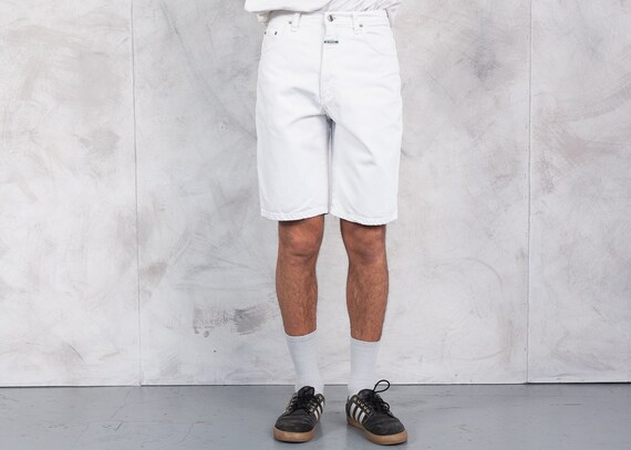 90s White Denim Shorts . Vintage 90s 