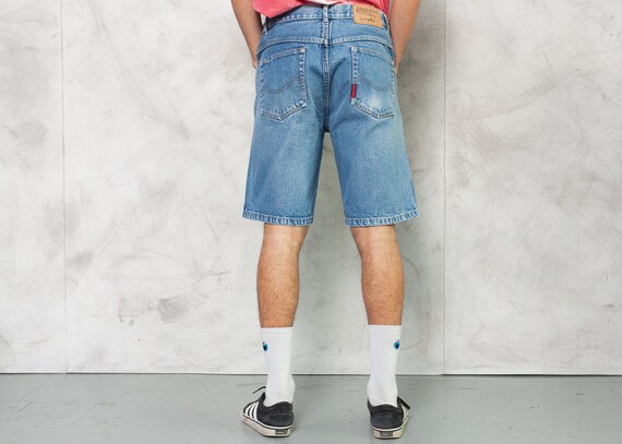 90s style jean shorts