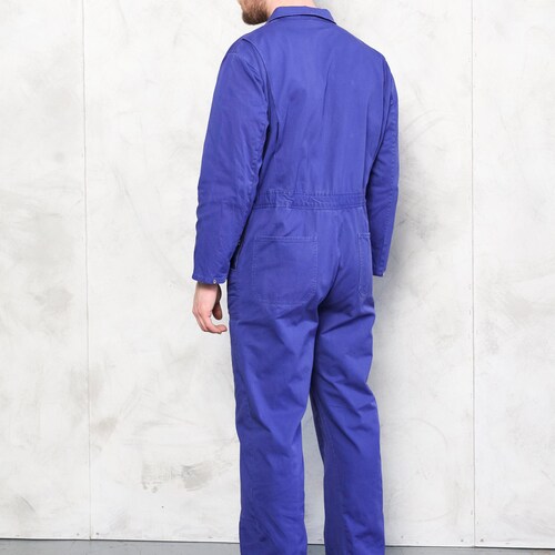 Full Jumpsuit shops Men vintage 90s full overalls men clothing garage workwear retro jumpsuit mechanic wear gift idea men clothing size medium m
