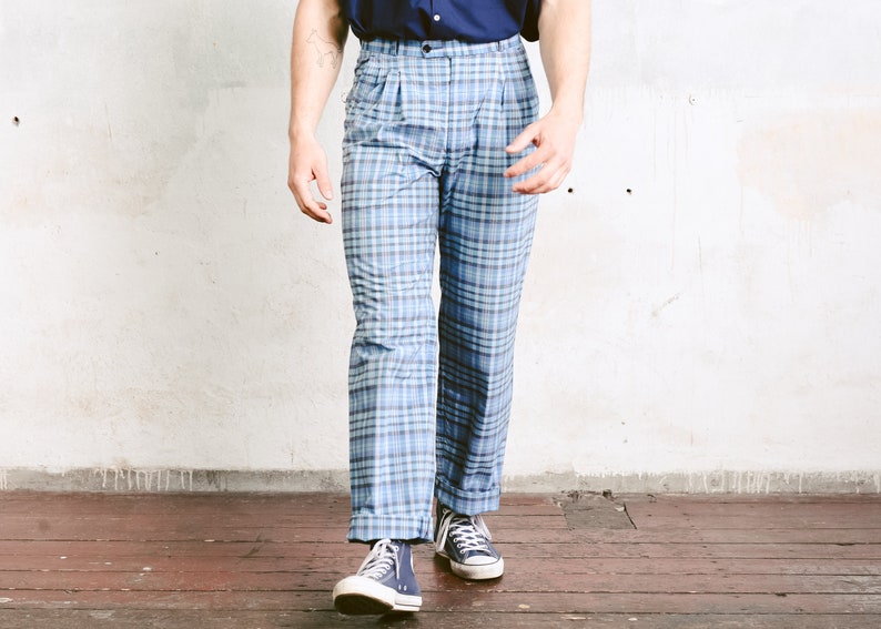 men's plaid chinos