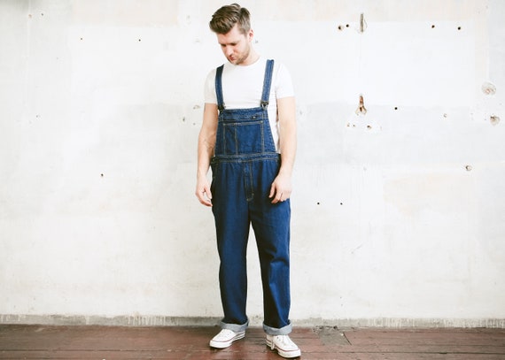 dark denim overalls