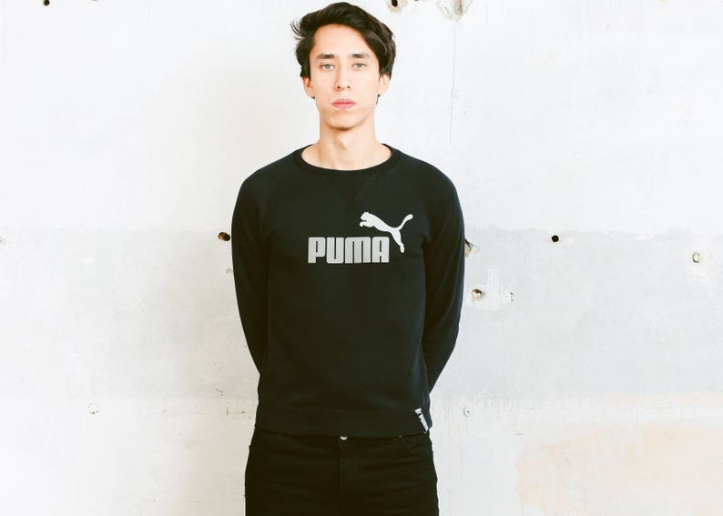 mens black puma jumper