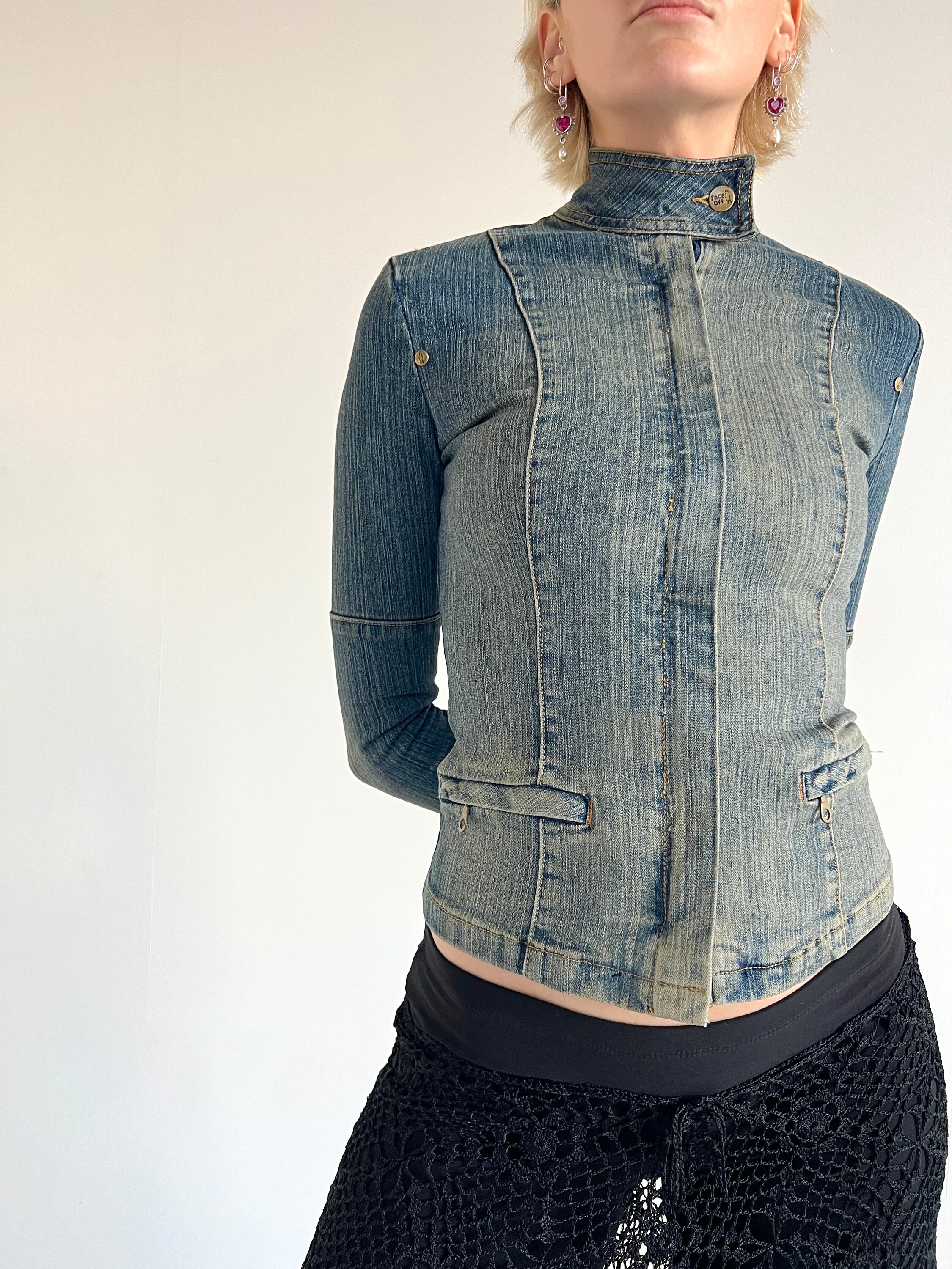 2023年新作 00s y2k gimmick paint denim jacket Lsize ジャケット