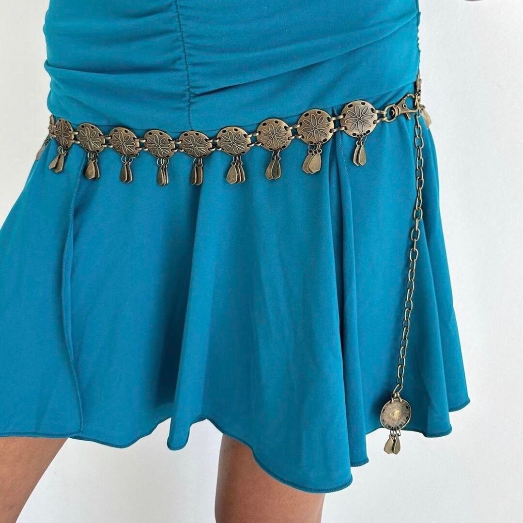 Brass Gold Chain Belt Vintage Deadstock Y2k - Etsy display picture 2