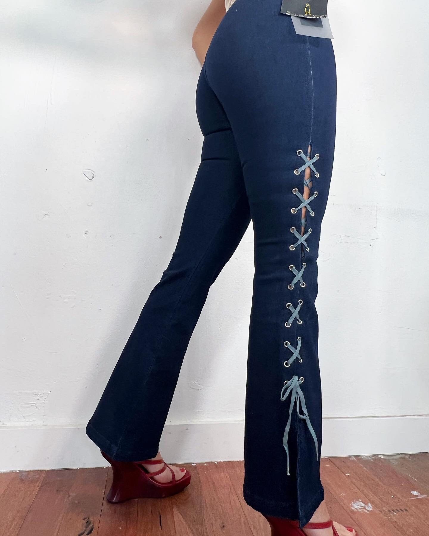 Archive Ashbound Lace-Up Flare Denim 00s