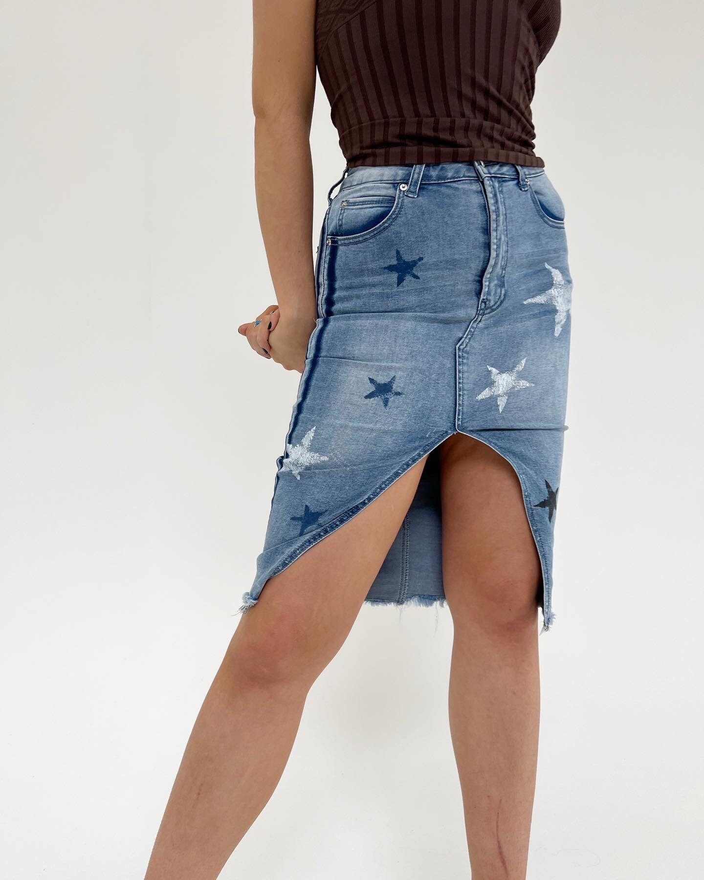 Denim star cheap skirt