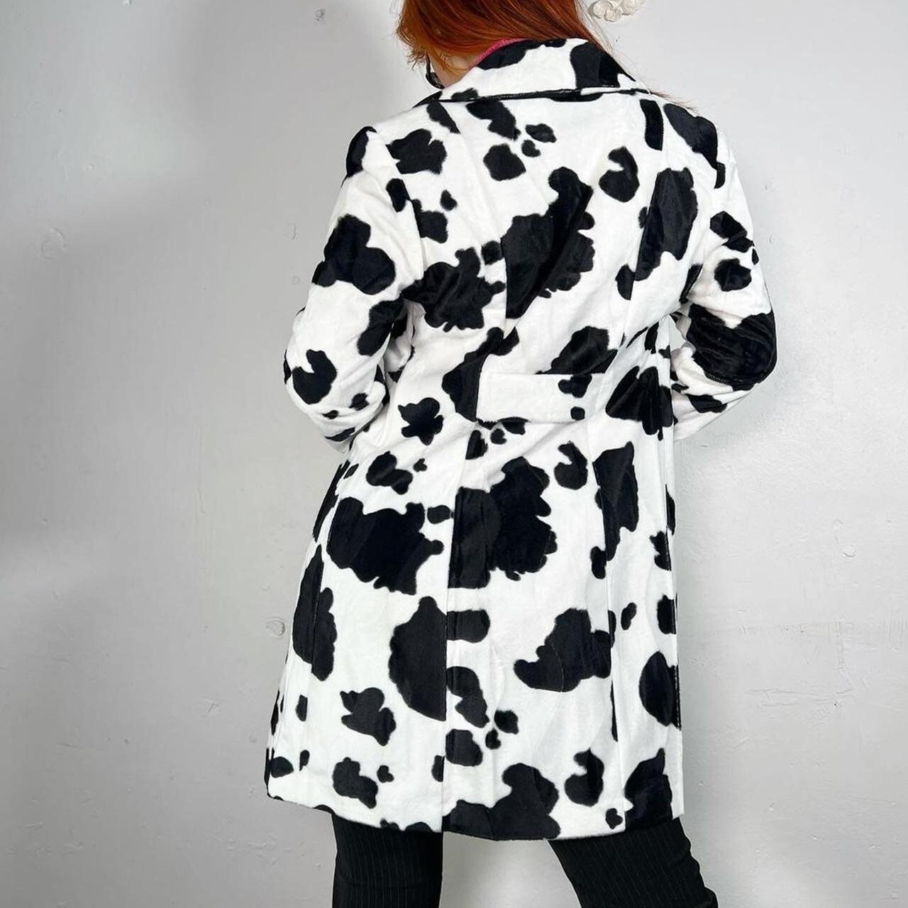 Cow print trench coat deals