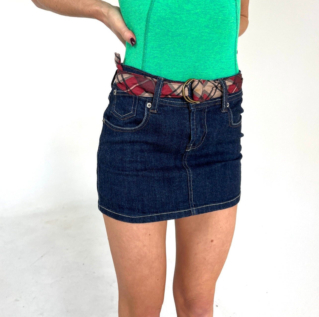90s Y2K Silver High Waisted Mini Skirt 4 6 main image 1