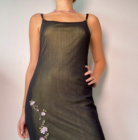 Amazing green and mesh 90s dress!