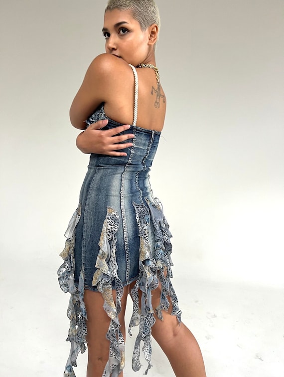 white christmas dresses Women's Dresses South Beach Faux Placket Collared Dress Denim Xs by Selfie Leslie main image 1