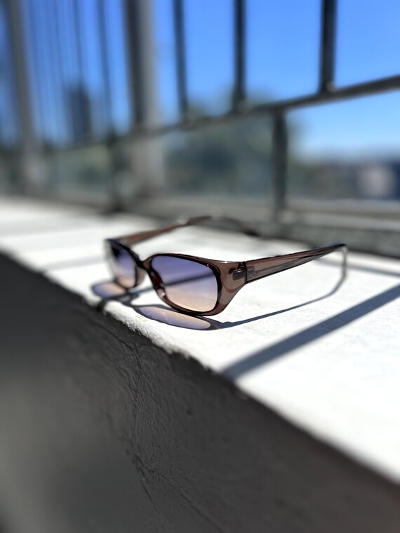 90s Y2K Rectangle frame basic vintage grey deadst… - image 5