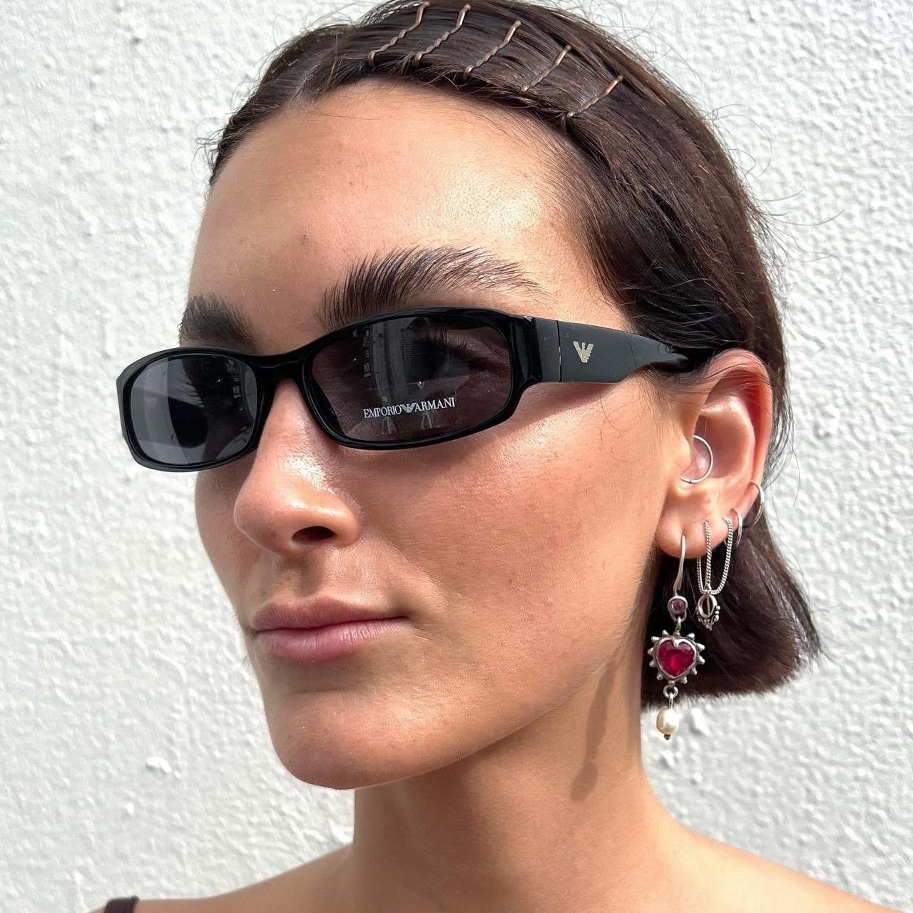 90年代 EMPORIO ARMANI サイズ44 Classic Black 90s Vintage Rectangular Dead Stock Emporio Armani - Etsy