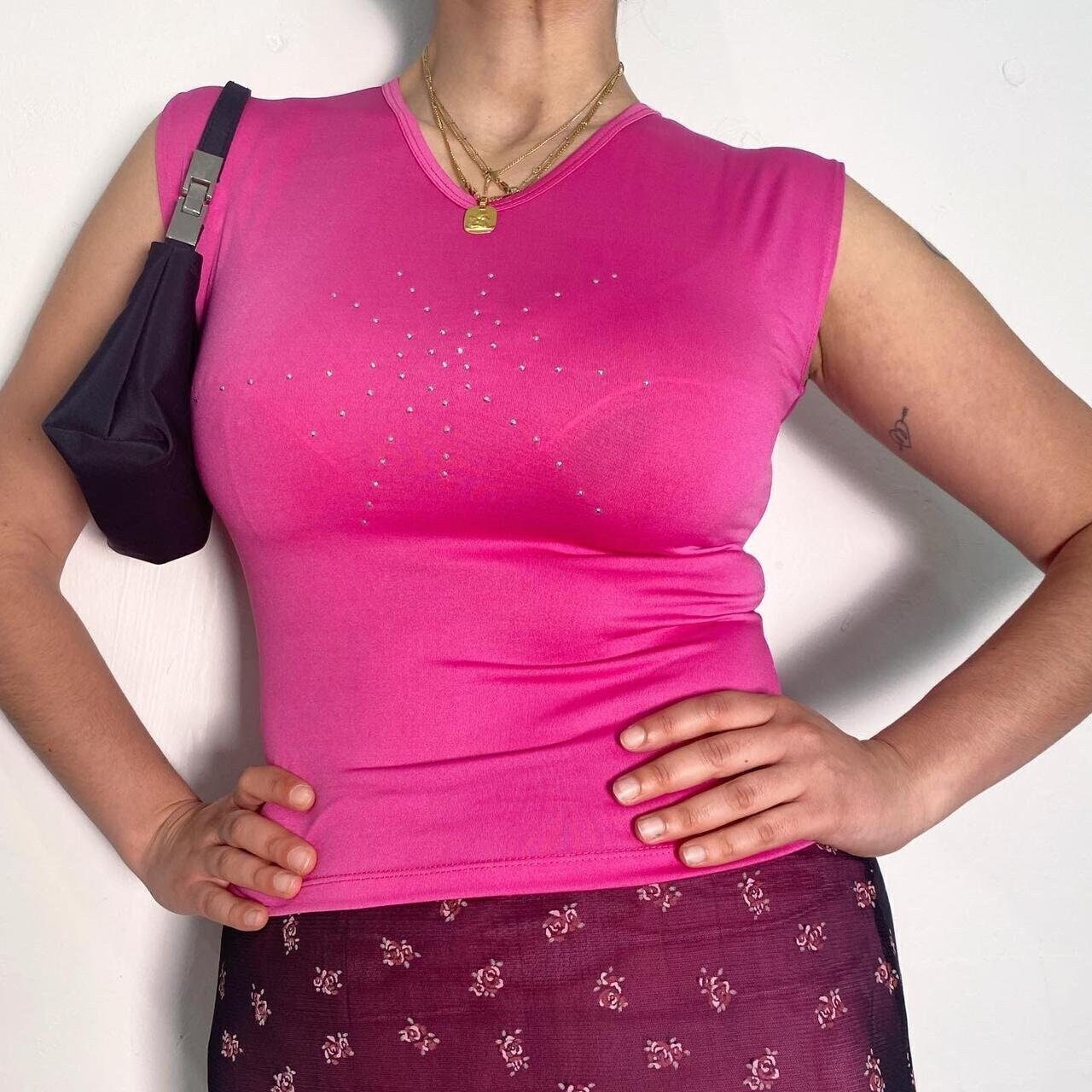 y2k pink top