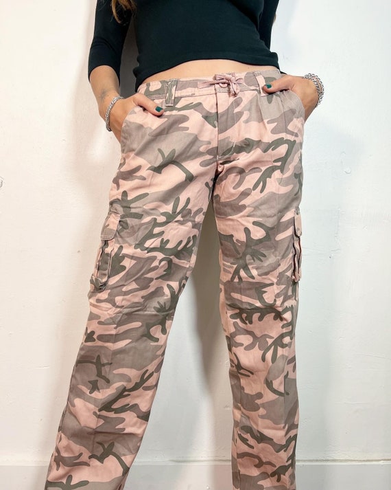 Y2K Dead Stock 2000s Pink Camo Cargo Pants Etsy Australia