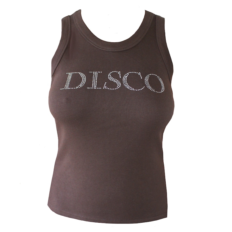 Chocolate Brown Deadstock Vintage Tank With Disco With - Etsy