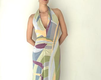 Vintage Calvin Klein Floral Dress, Watercolor Print, 90s Style - Etsy
