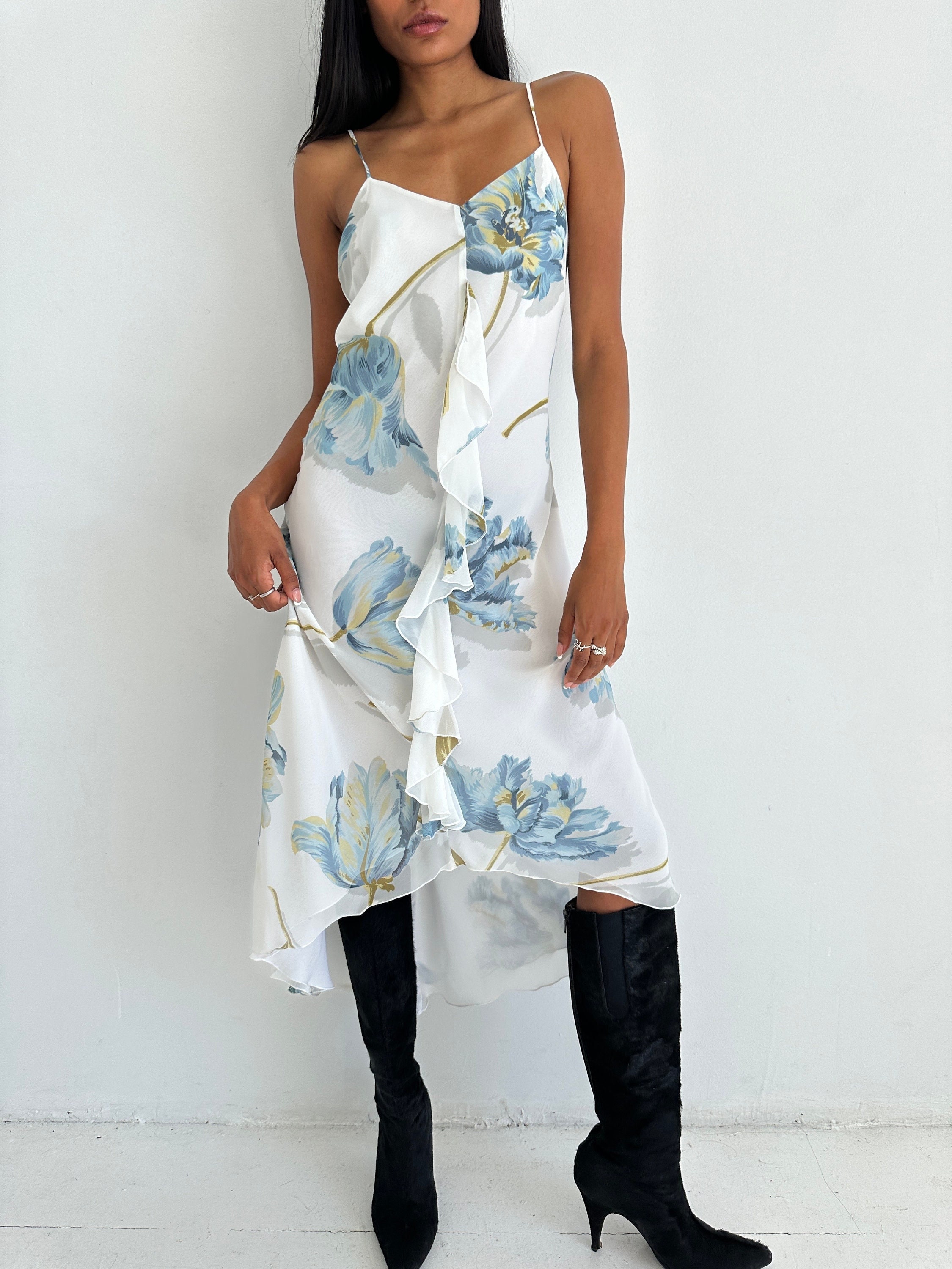 knee length dresses for ladies Josephine Floral Slip Dress