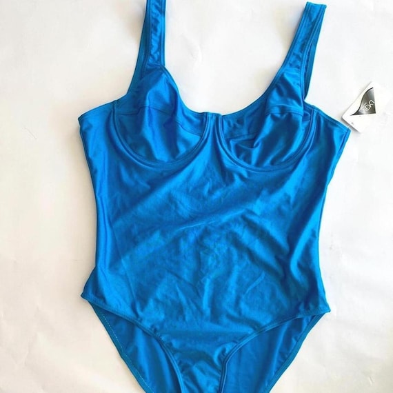 Bright Blue OG 90s Underwire full piece Swimsuit … - image 1
