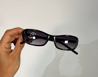 Classic 90s rectangluar Black amazing vintage deadstock sunglasses