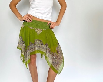 Y2K vintage Deadstock 2000s falda de hadas pixie de tiro bajo