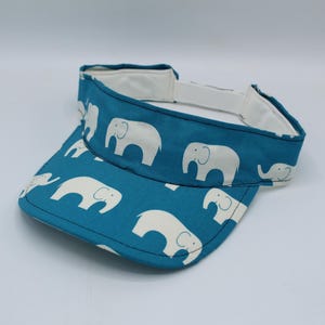 Cotton Visor, Visor Hat, Sun Visor, Sun Hat, Golf Hat, Sports Visor, Tennis Hat, Tennis Visor, Golf Visor, Visor Headband, Elephants