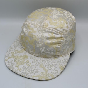 Brocade 5 Panel Hat, 5 Panel Cap, Five Panel, Five Panel Hat, Five Panel Cap, Baseball Hat, Baseball Cap, Hat, Cap, Yellow, Gold, White