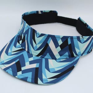 Cotton Visor, Visor Hat, Sun Visor, Sun Hat, Golf Hat, Sports Visor, Tennis Hat, Tennis Visor, Golf Visor, Visor Headband, Blue, Trippy