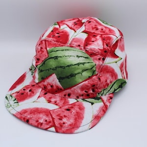 Cotton 5 Panel Hat, 5 Panel Cap, Five Panel, Five Panel Hat, Five Panel Cap, Baseball Hat, Baseball Cap, Hat, Cap, Watermelon, Melon, Summer