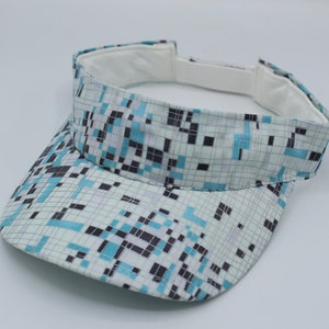 Cotton Visor, Visor Hat, Sun Visor, Sun Hat, Golf Hat, Sports Visor, Tennis Hat, Tennis Visor, Golf Visor, Visor Headband, Abstract, Blue
