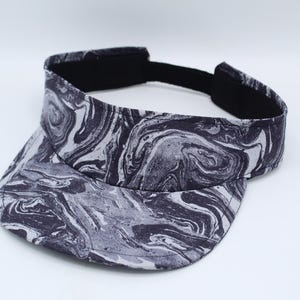 Cotton Visor, Visor Hat, Sun Visor, Sun Hat, Golf Hat, Sports Visor, Tennis Hat, Tennis Visor, Golf Visor, Visor Headband, Trippy, Grey