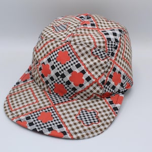 Cotton 5 Panel Hat, 5 Panel Cap, Five Panel, Five Panel Hat, Five Panel Cap, Baseball Hat, Baseball Cap, Hat, Cap, Plaid, Floral, Vintage