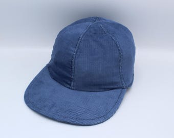 Corduroy 6 Panel Hat, Baseball Hat, Baseball Cap, Dad Hat, Dad Cap, 6 Panel Cap, Six Panel, Snapback, Trucker Hat, Cap, Blue, Denim Blue