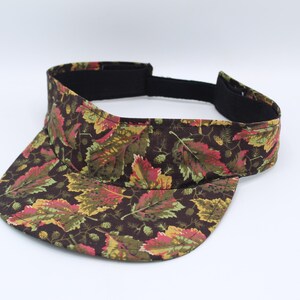 Cotton Visor, Visor Hat, Sun Visor, Sun Hat, Golf Hat, Sports Visor, Tennis Hat, Tennis Visor, Golf Visor, Visor Headband, Leaves, Autumn