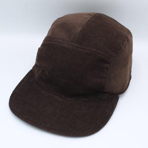 Corduroy 5 Panel Hat, 5 Panel Cap, Five Panel, Five Panel Hat, Five Panel Cap, Baseball Hat, Baseball Cap, Hat, Cap, Brown, Dark Brown