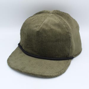 Corduroy Trucker Hat, Snapback Hat, Rope Trucker Hat, Rope Hat, Baseball Hat, Baseball Cap, Snapback, Trucker Cap, Dad Hat, Hat, Cap, Green