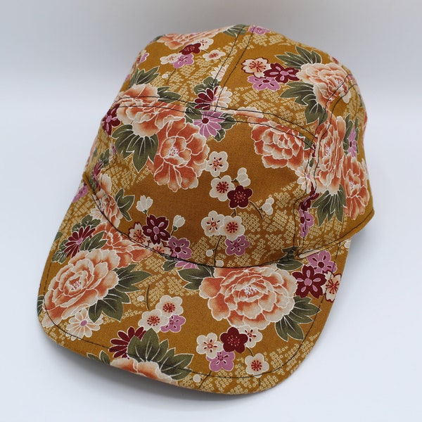 Cotton 5 Panel Hat, 5 Panel Cap, Five Panel, Five Panel Hat, Five Panel Cap, Baseball Hat, Baseball Cap, Hat, Cap, Free Face Mask, Floral