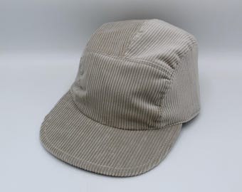 Corduroy 5 Panel Hat, 5 Panel Cap, Five Panel, Five Panel Hat, Five Panel Cap, Baseball Hat, Baseball Cap, Hat, Cap, Grey, Gray, Light Grey