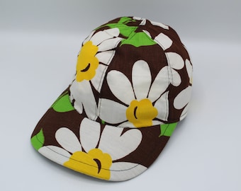 Cotton 6 Panel Hat, 6 Panel, Baseball Hat, Baseball Cap, Dad Hat, Dad Cap, 6 Panel Cap, Six Panel, Snapback, Trucker Hat, Floral, Vintage