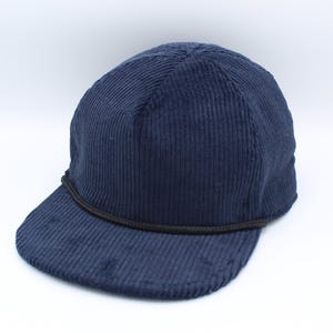 Corduroy Trucker Hat, Snapback Hat, Rope Trucker Hat, Rope Hat, Baseball Hat, Baseball Cap, Snapback, Trucker Cap, Dad Hat, Cap, Navy Blue