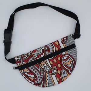 Vintage Fanny Pack, Belt Bag, Fanny Bag, Festival Bag, Sling Bag, Hip Bag, Waist Bag, Bum Bag, Crossbody Bag, Canvas Bag, Paisley, Red