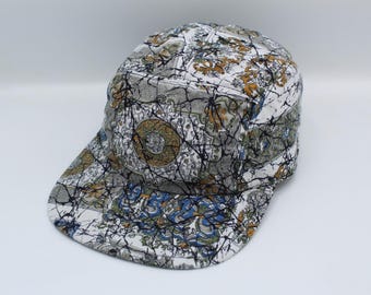 Cotton 5 Panel Hat, 5 Panel Cap, Five Panel, Five Panel Hat, Five Panel Cap, Baseball Hat, Baseball Cap, Hat, Cap, Marble, Ornamental