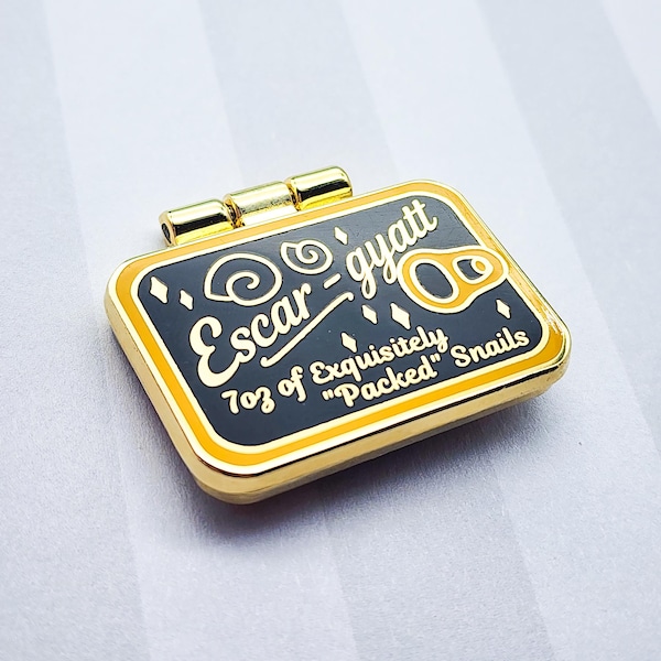 Escargot Snails Tinned Fish Enamel Pin