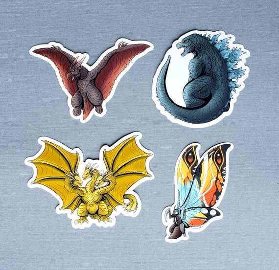 Vinyl Godzilla Stickers Etsy