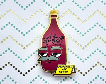 Fine Wine Enamel Pin