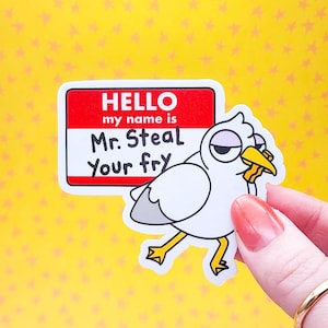 Mr. Steal Your Fry Seagull Vinyl Sticker