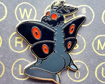 Caked up Mothman Cryptid Enamel Pin