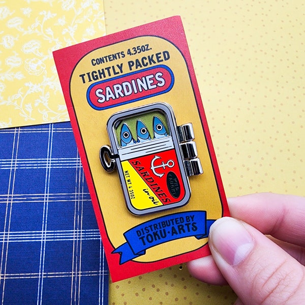 Sardines in a can Enamel Pin